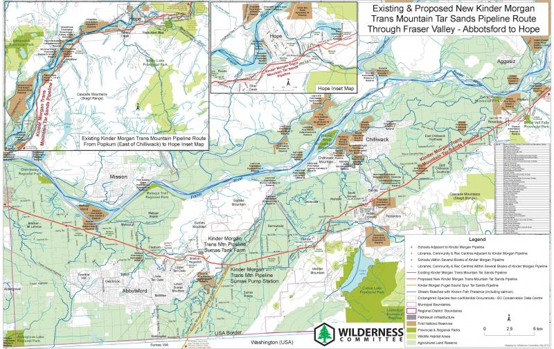 map trans mountain Fraser Valley